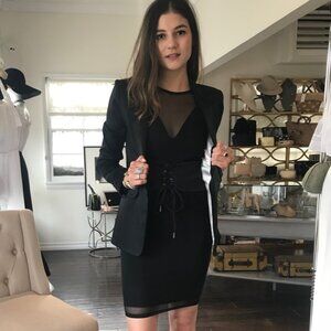 Donna Mizani Corset Mesh Dress